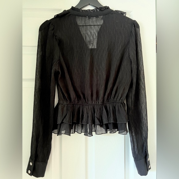 Black Ruffled Top - Picture 6 of 6